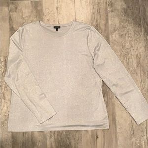Talbots Shimmering Silver Top